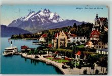 6353 Weggis Gebrauchsspuren Quai Pilatus Raddampfer