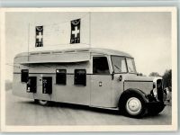 Fahrbares Automobil Postbureau und Stempel AK Postkutsche Schweiz 1937