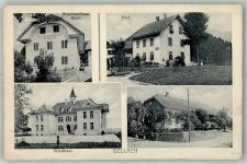 4512 Bellach Foto AK Wein- Handlung Postamt Schulhaus Feldpost Bat- Nr. 86