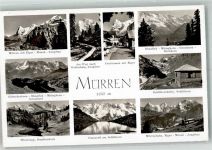 3825 Mürren 1955 Foto AK Schilthornhütte Eiger Mönch Jungfrau Winteregg Dorfstrasse