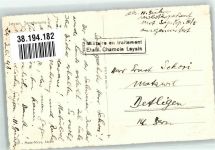 1854 Leysin Foto AK Sanatorium Feldpost Militaire en traitement Etabl.Cahmois