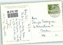 6465 Unterschächen 1958 Foto AK Pension Ferienheim Maria in der Au