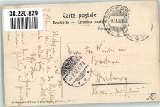 8266 Steckborn 1908 Gebrauchsspuren Schloss hot zur Krone Anlagestelle