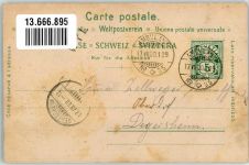 9500 Wil SG 1899 Lithographie Bahnpost Zug 129 Nr. 25 Kath. Kirche St. Peter Prot.. Kirche