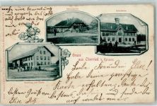1724 Oberried FR 1901 - Schweizerei Schulhaus Gasthaus Zur Linde