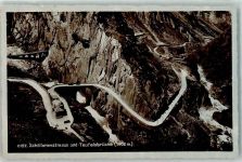 Schöllenen 1931 - Schöllenenstrasse und Teufelsbrücke