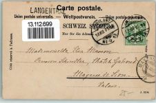 4900 Langenthal Lithographie 1901