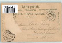 1700 Fribourg Freiburg 1899 Gebrauchsspuren Eglise Notre Dame et la Cathedrale Pont du Gotteron Hotel de Ville Lithographie