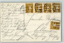 Wengen Mehrfachfrankatur Phila Schweiz 1911