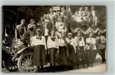 6403 Küssnacht am Rigi Foto AK Omnibus Gruppenfoto 1924 Ort handschriftlich