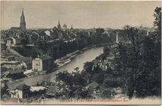 um 1910/20 - Bern: Mit der Aare vom Aargauerstaden aus, Ansicht,Edition Photoglob Co.