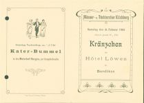 8802 Bendlikon - Männer und Töchterchor Kilchberg Kränzchen Programm gelocht