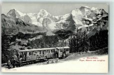 3825 Mürren Gebrauchsspuren Mürrenbahn eiger Mönch und Jungfrau Eisenbahn