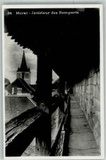 3280 Murten Morat Foto AK Stadtmauer