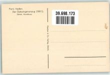 sign. Ferdinand Hodler Schwingerumzug 1887 Motiv Schweiz Künstlerkarte