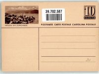 8706 Meilen Ganzsache 10 Rappen Zürichsee