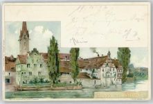 8260 Stein am Rhein Lithographie / Künstlerkarte