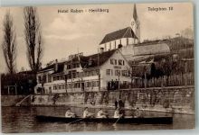 8704 Herrliberg 1928 - Hotel Raben Kirche ruderboot