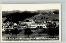9105 Schönengrund 1927 Foto AK Gasthaus Pension zur Krone