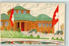 Bern Berne 1914 Künstlerkarte Landesausstellung Wehrwesen Kanonen sign. A.Tieche Offizielle Künstlerpostkarte No.8