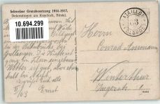 4203 Grellingen - Feldpost Bat. 63 Schweizer Grenzbesetzung 1914-17 WK I
