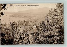 1820 Montreux - Vu de la ligne Montreux-Glion Blick durch die Bäume