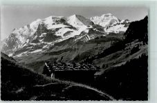 3723 Kiental 1946 - malerische Hütte mit Blümlisalpgruppe