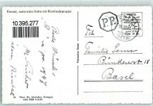 3723 Kiental 1946 - malerische Hütte mit Blümlisalpgruppe