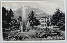 8750 Glarus - Hotel Glarnerhof, Volksgarten, Wiggis, Fontäne