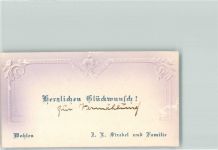 Wohlen AG Gratulation Familie Strebel Motiv Schweiz KEINE AK