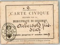 1304 Cossonay-Ville 1909 Gebrauchsspuren Bürgerkarte KEINE AK