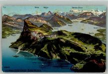 6363 Bürgenstock 1915 Foto AK Vogelschau Vierwaldstättersee Bürgenstock