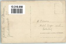 3825 Mürren Gebrauchsspuren Bahnhof Hotel Eiger Winter Ort handschriftlich