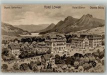 6078 Lungern 1920 Foto AK Hotel Löwen Bären Dependance