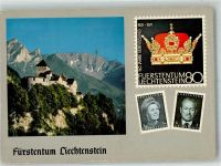 9490 Vaduz Foto AK Schloss Fürstren von Lichtenstein Fürstenpaar 50 Jahre Verfassung