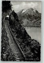 6363 Bürgenstock 1938 Foto AK Bergbahn Bürgenstockbahn mit Pilatus
