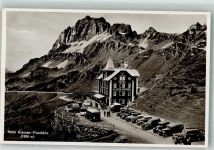 Klausenpass Foto AK Postbus Auto Hotel Klausepasshöhe