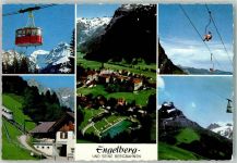 6390 Engelberg Foto AK Seilbahn Bergbahn Schwimmbad
