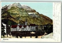 8750 Glarus 1912 - Veranstaltung auf dem Dorfplatz