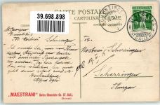 3855 Brienz BE 1915 Werbe AK Brienzer Bürli Werbung Maestrani Chocolate