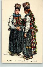 1700 Fribourg Freiburg - Tracht sign. H. Robert Künstlerkarte