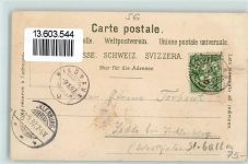 9658 Wildhaus 1897 Lithographie Gruss aus Hotel Hirschen AK