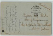 Uzwil Feldpost Phila Schweiz 1919