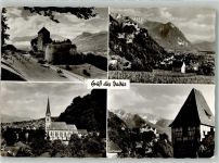 9490 Vaduz Foto AK Schloss Kirche