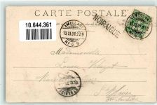 2103 Noiraigue 1901 - La Clusette Winter Bahnpost Strecke Nr.9 Zug Nr.229