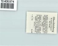 5225 Oberbözberg - Vignette Wappen Kaffee Hag 1920-1940 Hirsch