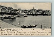 6003 Luzern - Schweizerhofquai Ruderboot Dampfschiff