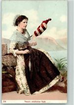 Tessiner Trachtenfrau am spinnen Südlicher Teil