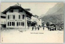 1898 St-Gingolph - Douane Suisse Cafe de la Poste Kinder