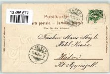 4600 Olten 1900 Prägedruck Gams Wappen Lithographie